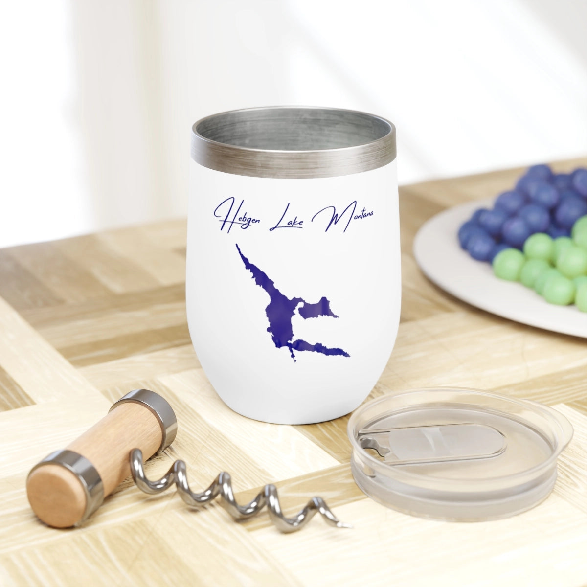 Montana  Hebgen Lake  Wine Tumbler lifestyle view