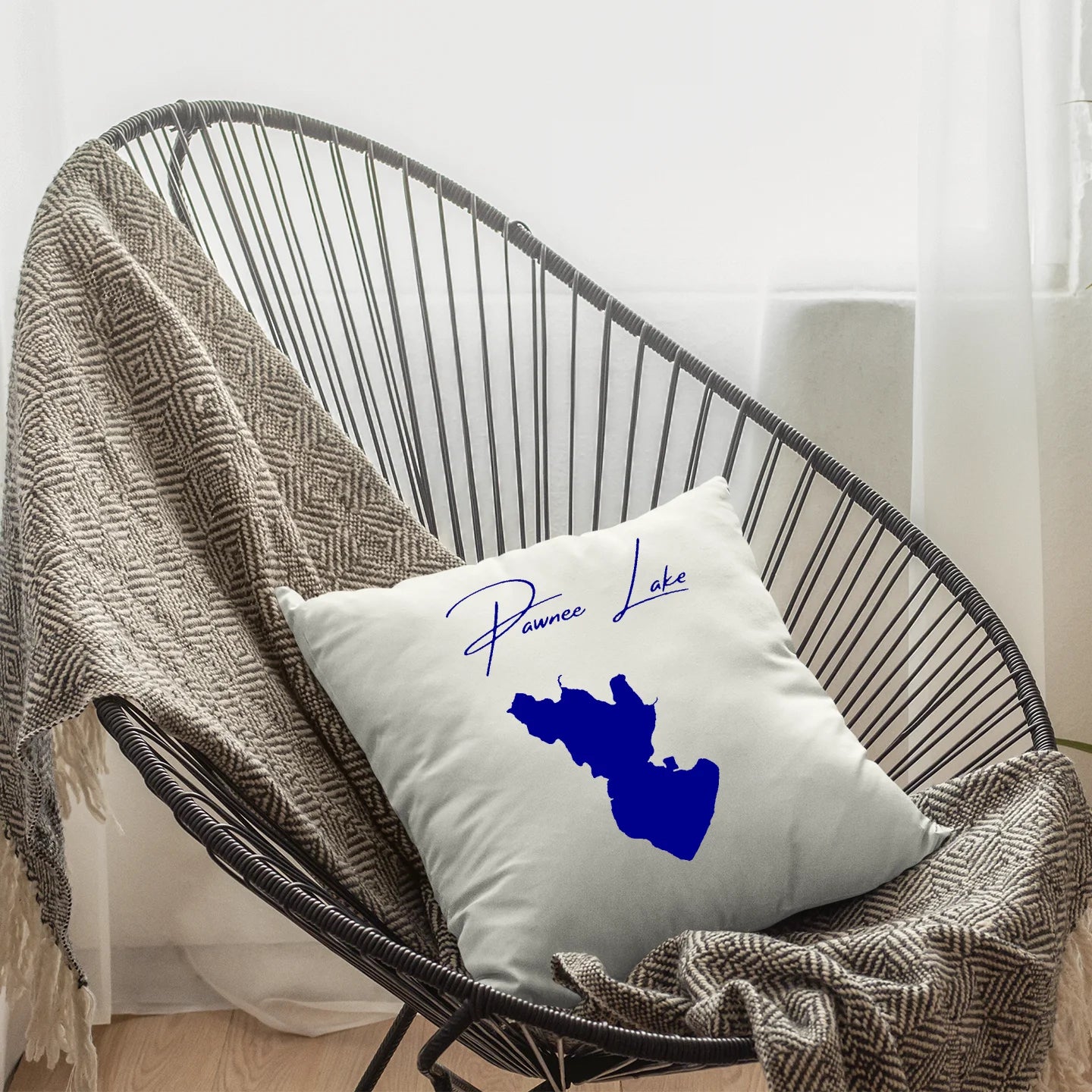 Nebraska Pawnee Lake  Pillow lifestyle view