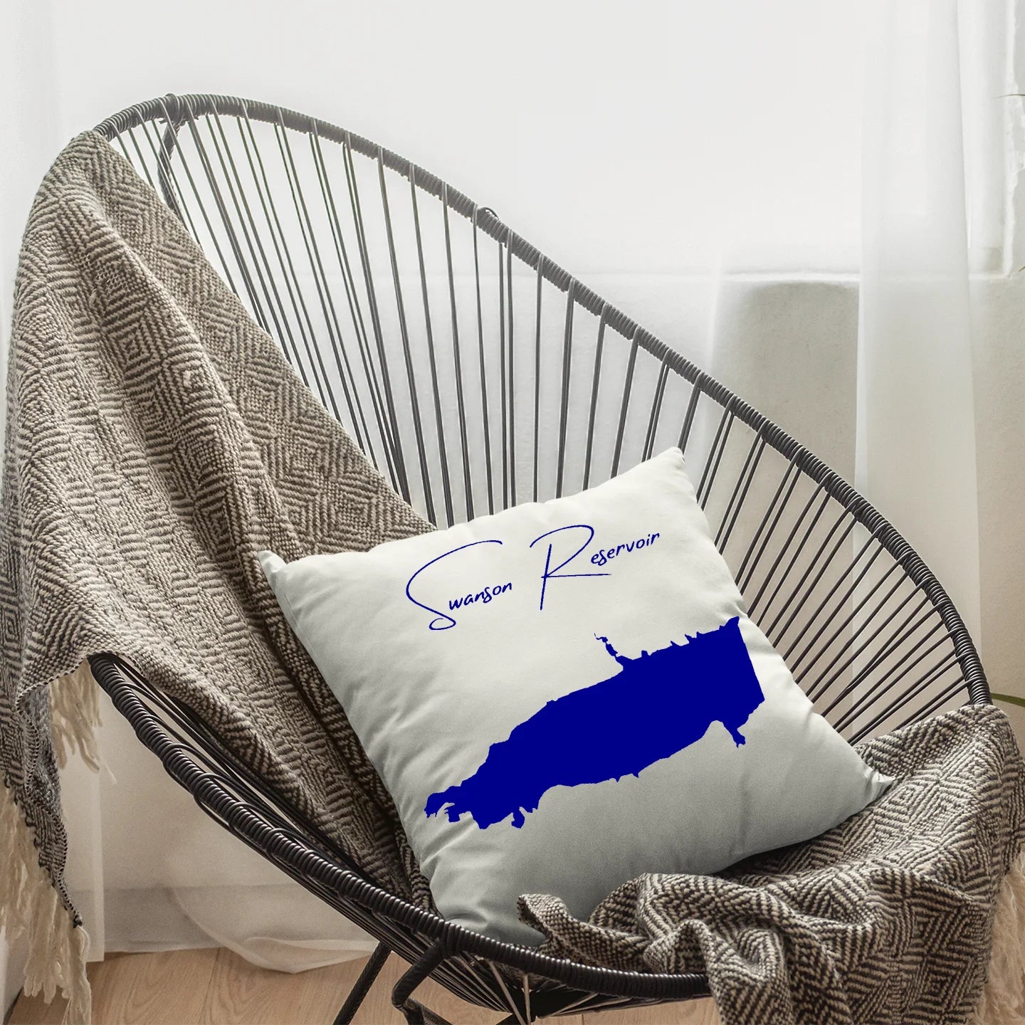 lifestyle image of Swanson Reservoir Nebraska Pillow