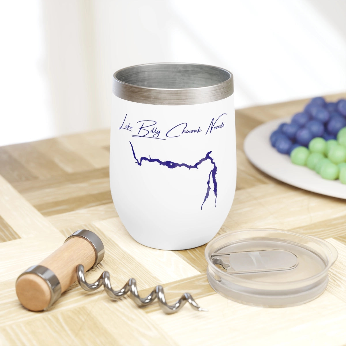 Nevada  Lake Billy Chinook  Wine Tumbler lifestyle view