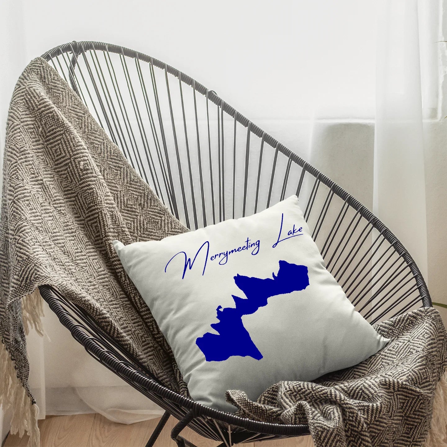 New Hampshire Merrymeeting Lake  Pillow lifestyle view