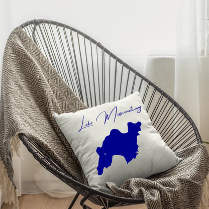 lifestyle image of Lake Musconetcong New Jersey Pillow