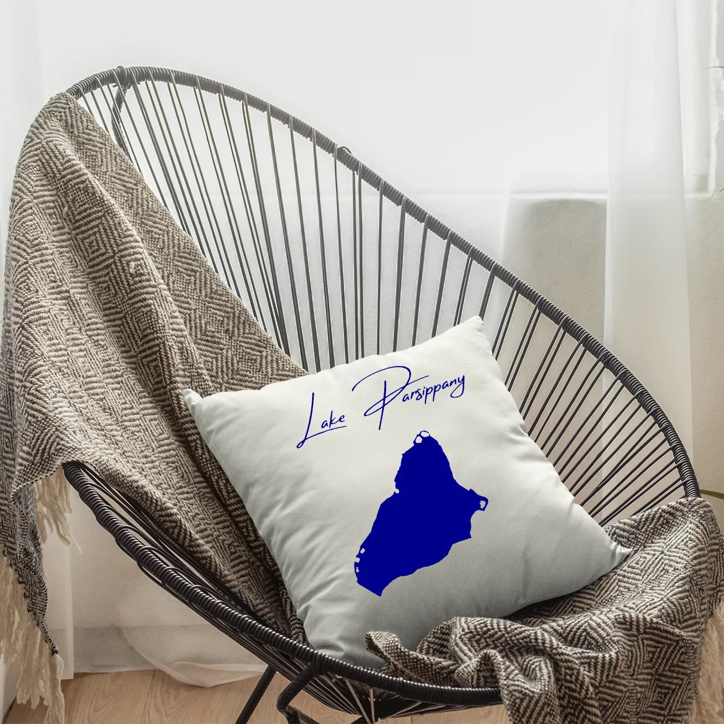 New Jersey Lake Parsippany  Pillow lifestyle view