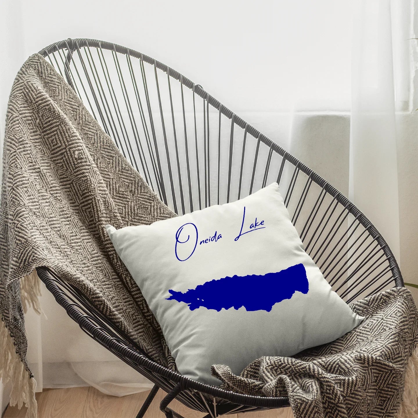 New York Oneida Lake  Pillow lifestyle view