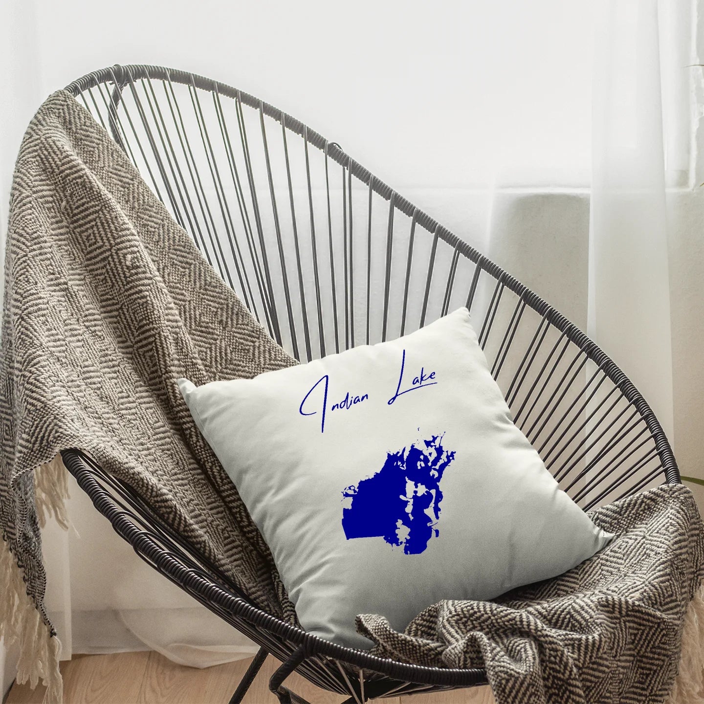 lifestyle image of Indian Lake Ohio Pillow