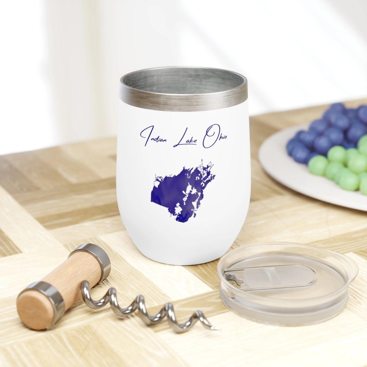 Ohio Indian Lake  Wine Tumbler lifestyle view