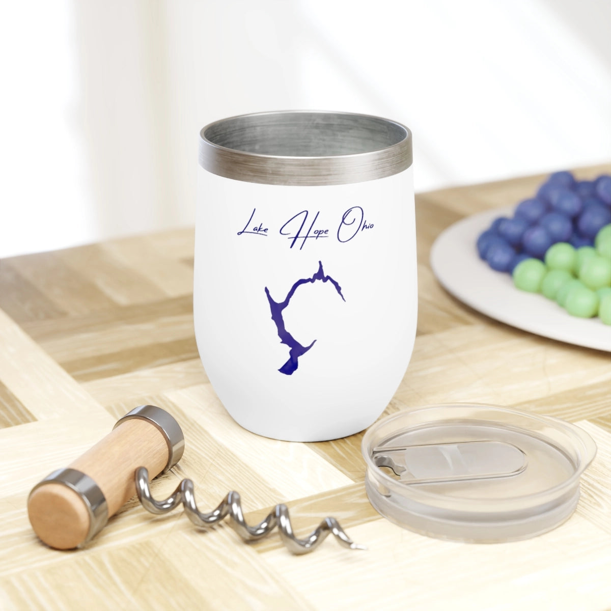 Ohio  Lake Hope  Wine Tumbler lifestyle view