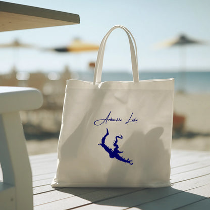 lifestyle image of Arbuckle Lake Oklahoma Tote Bag