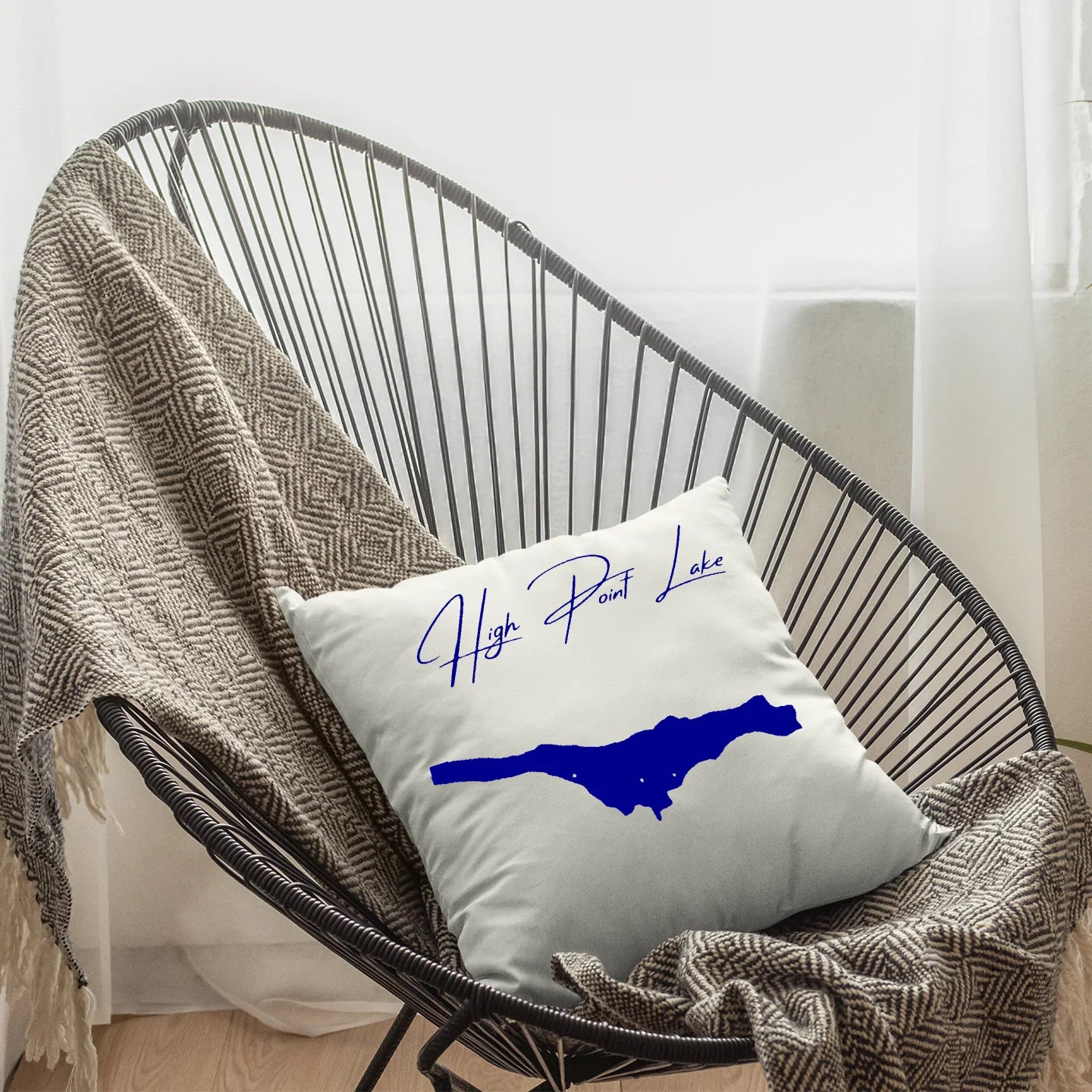 Pennsylvania  High Point Lake  Pillow lifestyle view