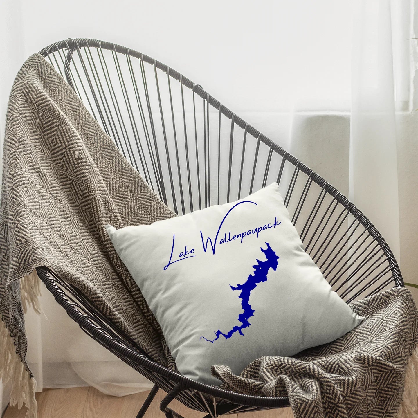 lifestyle image of Lake Wallenpaupack Pennsylvania Pillow