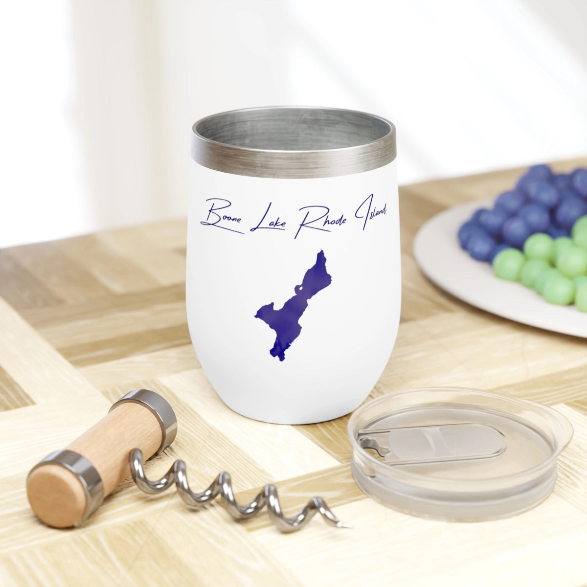 Rhode Island Boone Lake  Wine Tumbler lifestyle view