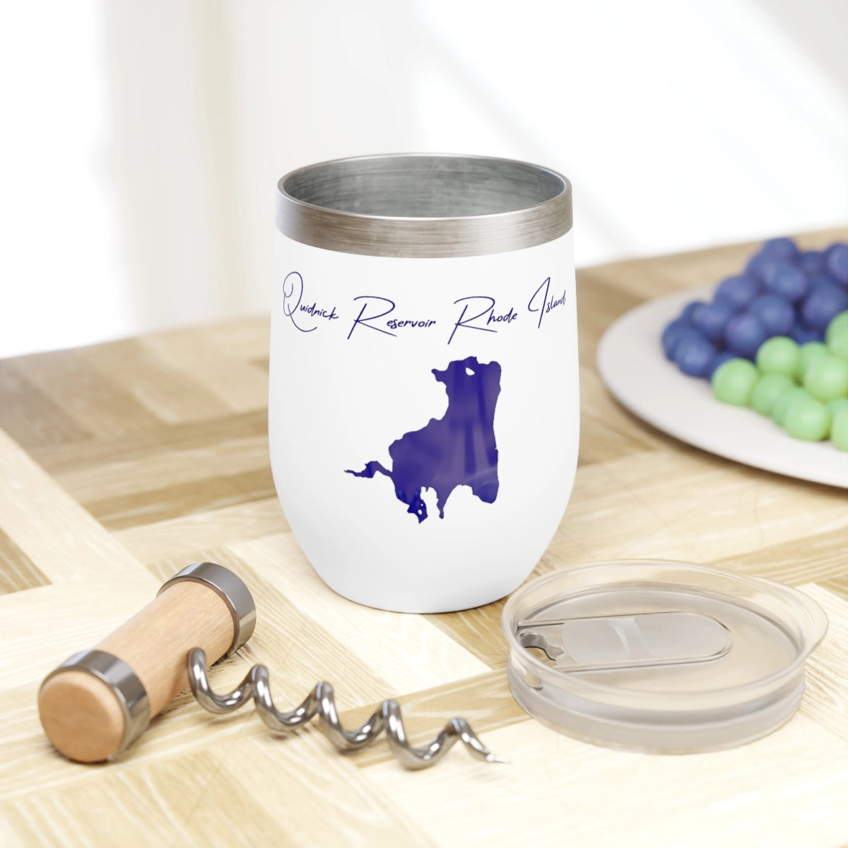 Rhode Island  Quidnick Reservoir  Wine Tumbler lifestyle view