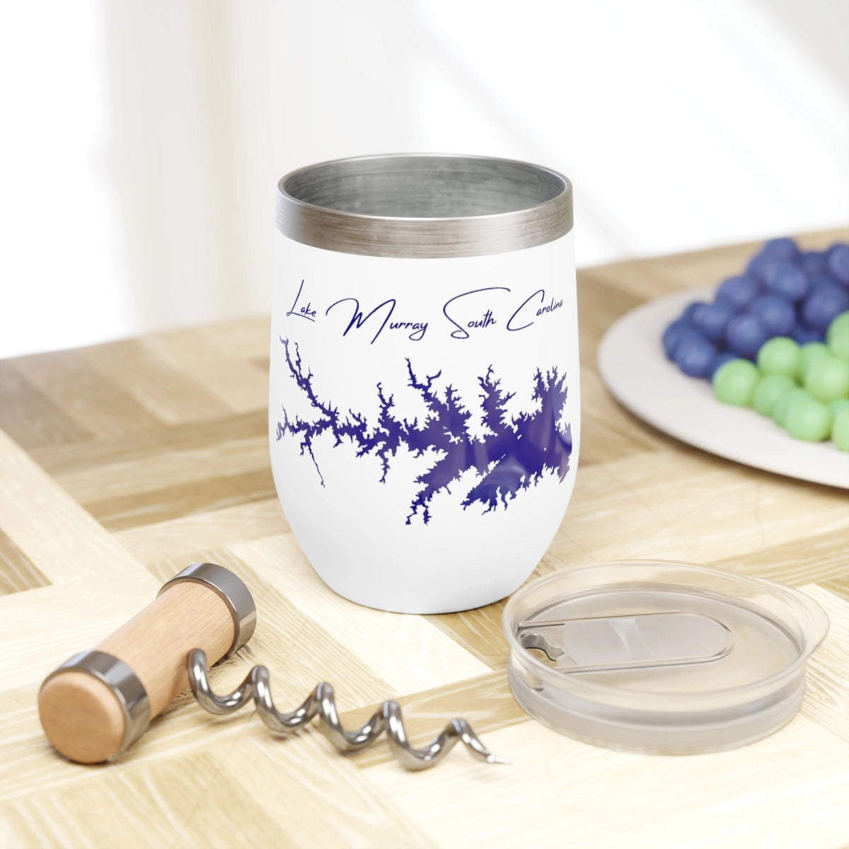 South Carolina Lake Murray  Wine Tumbler lifestyle view