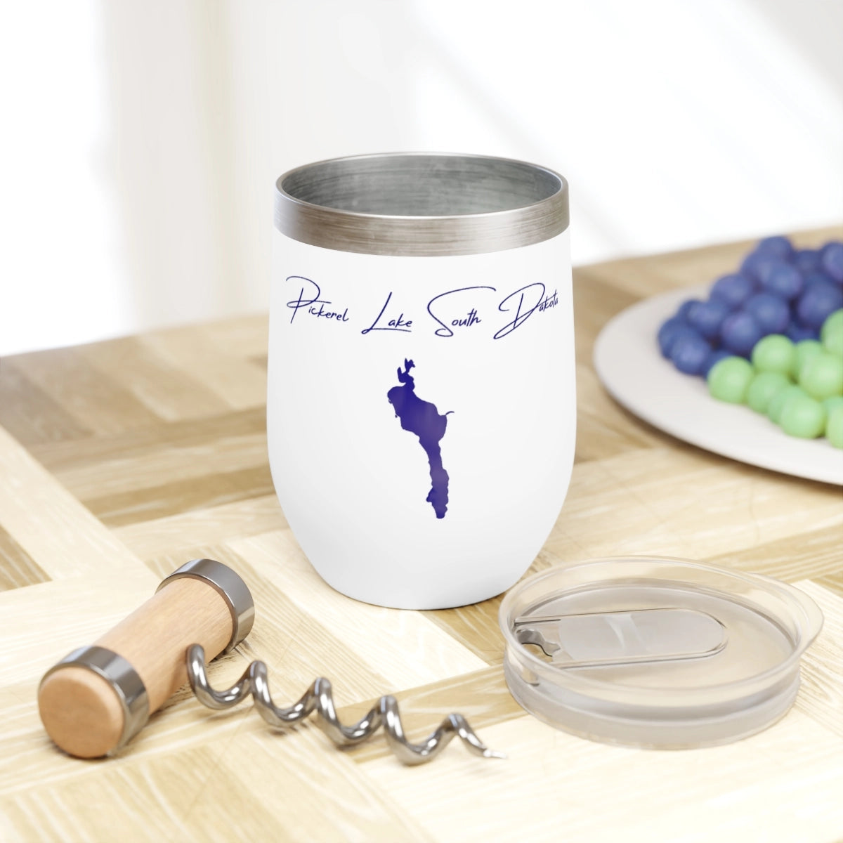 South Dakota  Pickerel Lake  Wine Tumbler lifestyle view