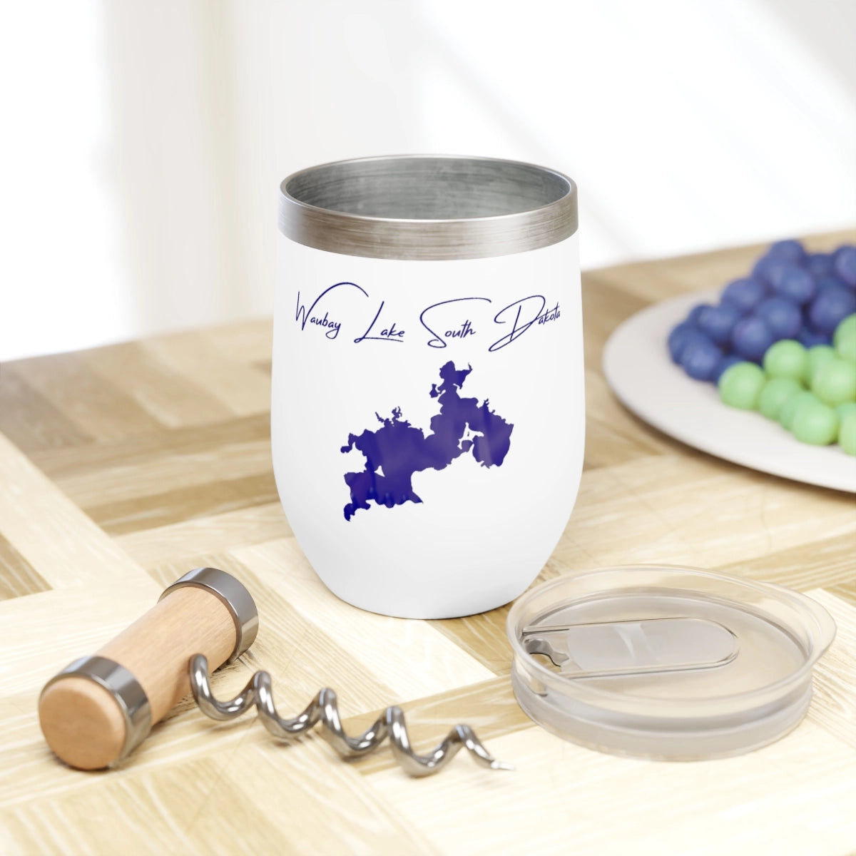 South Dakota  Waubay Lake  Wine Tumbler lifestyle view