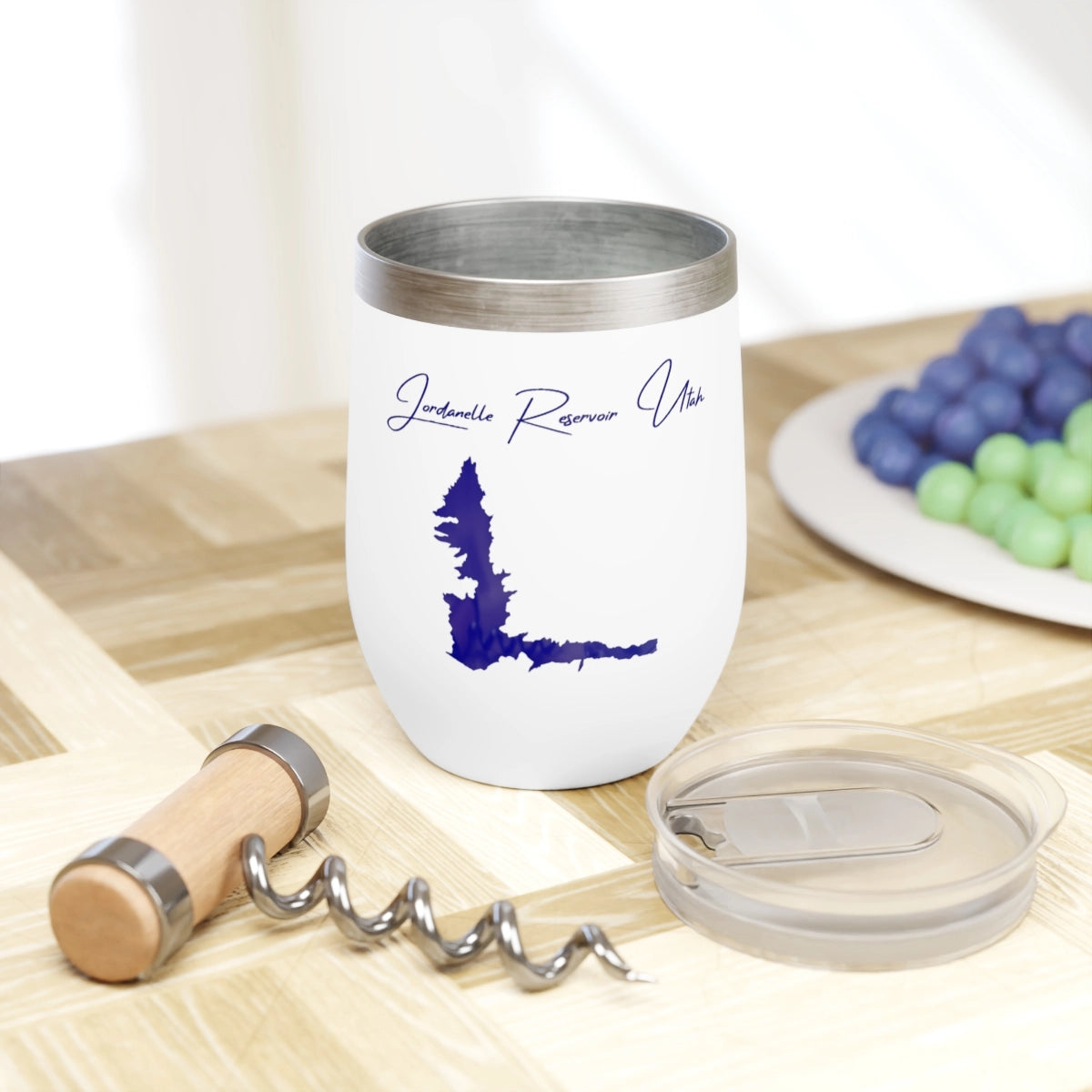 Utah Jordanelle Reservoir  Wine Tumbler lifestyle view