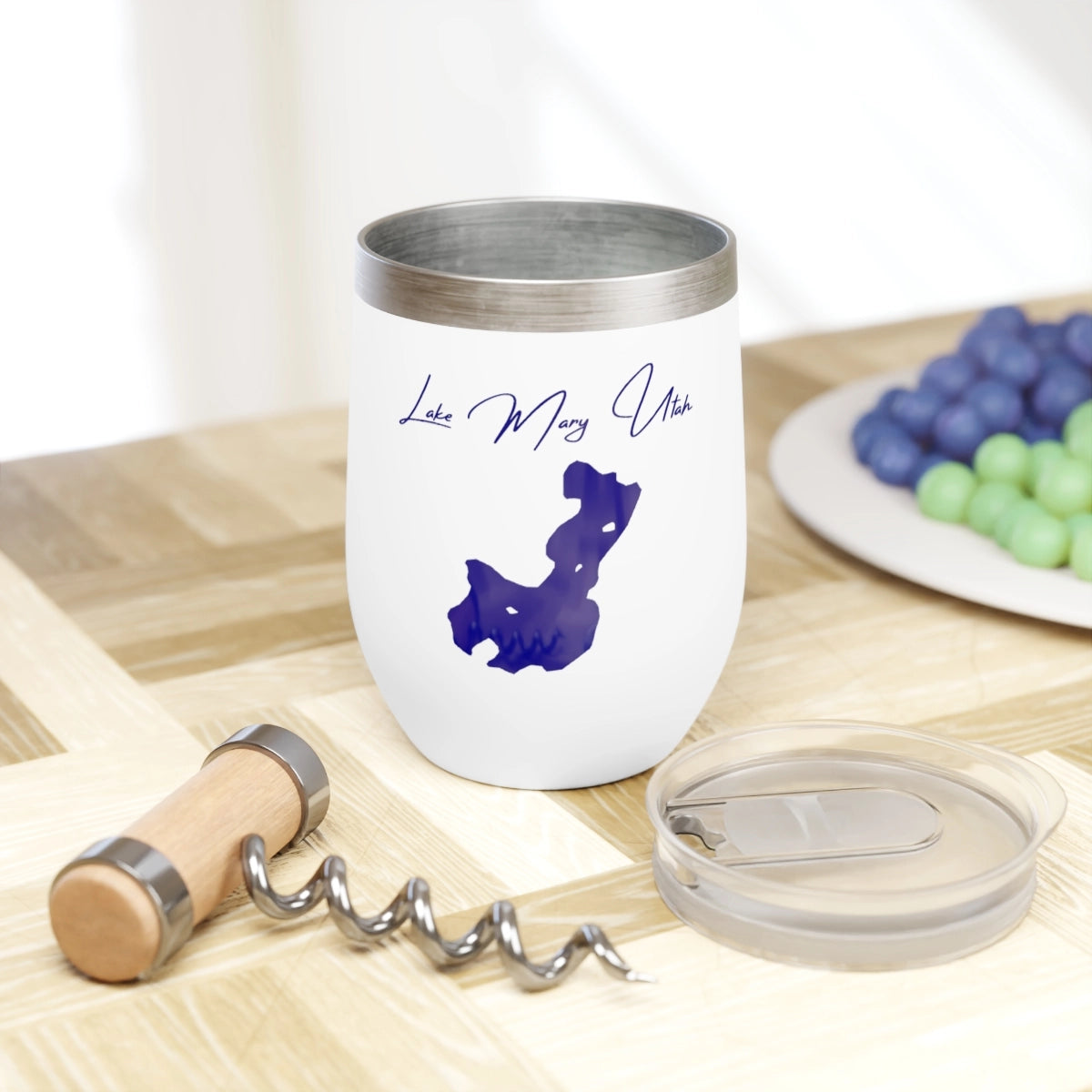 Utah Lake Mary  Wine Tumbler lifestyle view