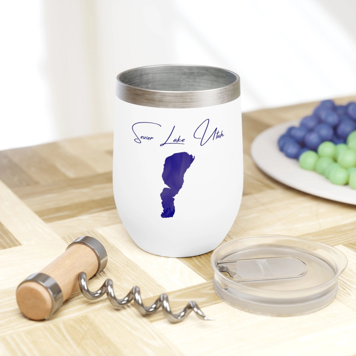 Utah Sevier Lake  Wine Tumbler lifestyle view