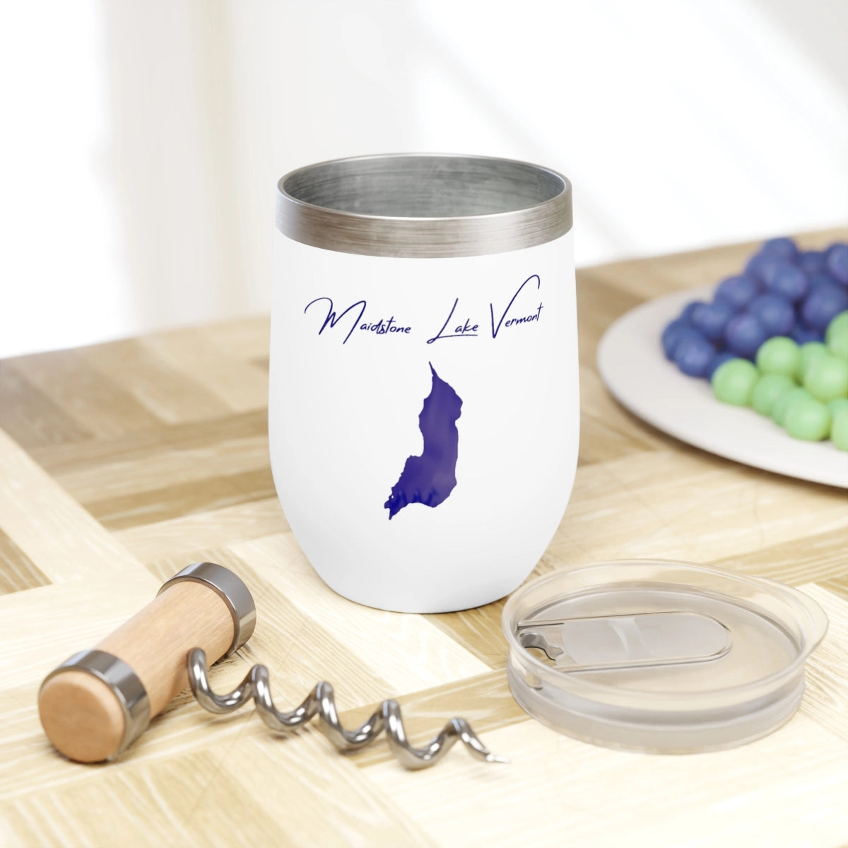 Vermont  Maidstone Lake  Wine Tumbler lifestyle view