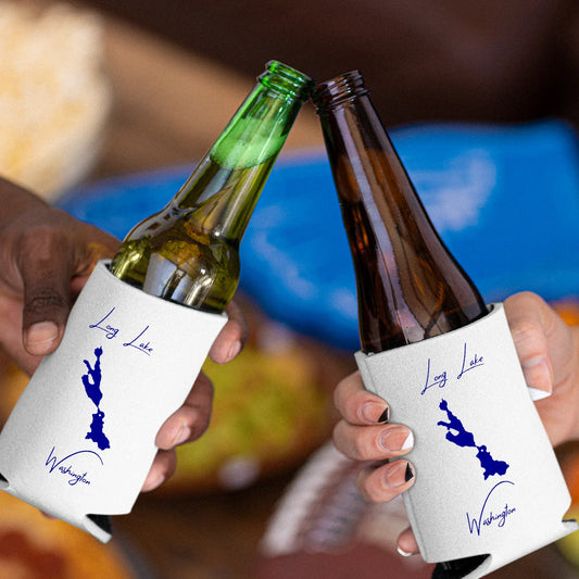 lifestyle image of Long Lake Washington Can Koozie