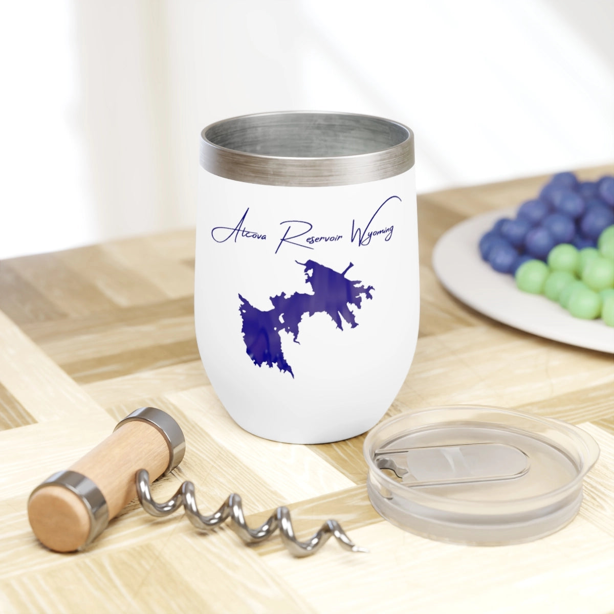 Wyoming  Alcova Reservoir  Wine Tumbler lifestyle view