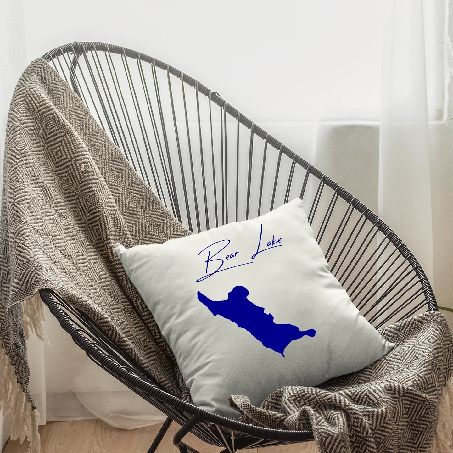 lifestyle image of Bear Lake Wyoming Pillow