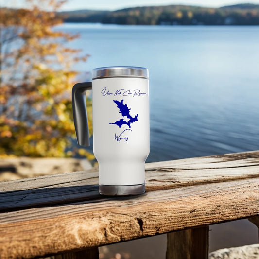 lifestyle image of Upper North Crow Reservoir Wyoming Travel Mug